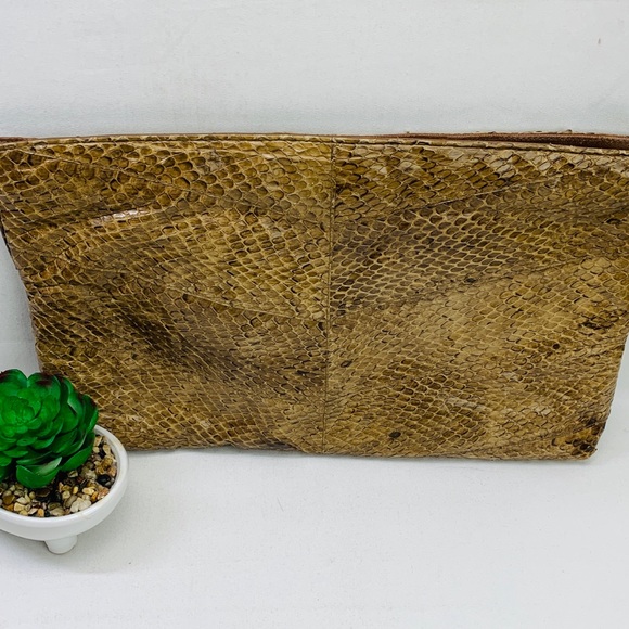 Felipe Handbags - Felipe snake skin clutch bag 14x8